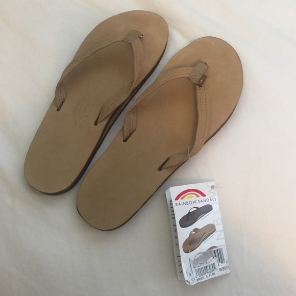 Rainbow think strap flip flops