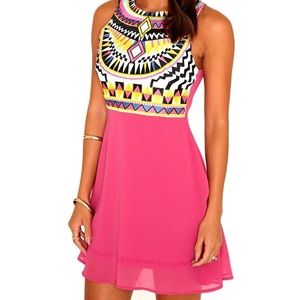 Pink Aztec Dress