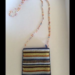 Colorful Beaded Coin and ID Purse