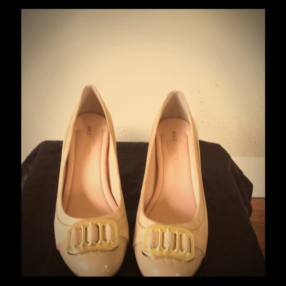 Sole Society beige wedges