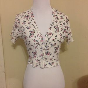 Hipster floral cardigan