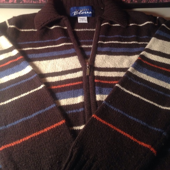 DONATED!🌿Striped Zip-Up Sweater🌿 - Picture 2 of 4