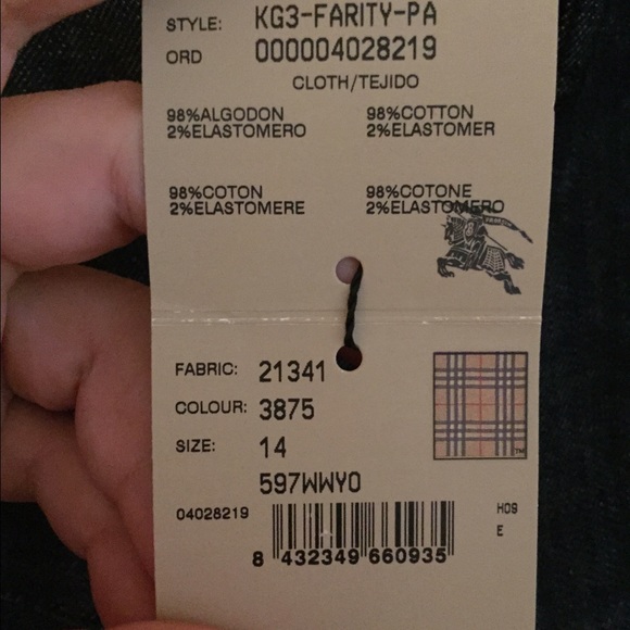 100% Authentic kids Burberry denim ruffled skirt - Picture 2 of 4