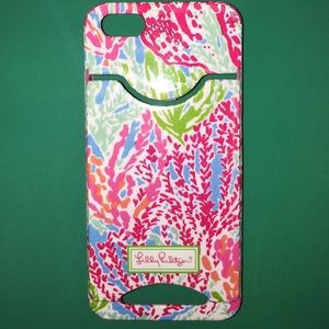 Coral reef print Lilly Pulitzer card slot case