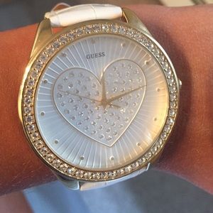 Whit & gold Guess watch