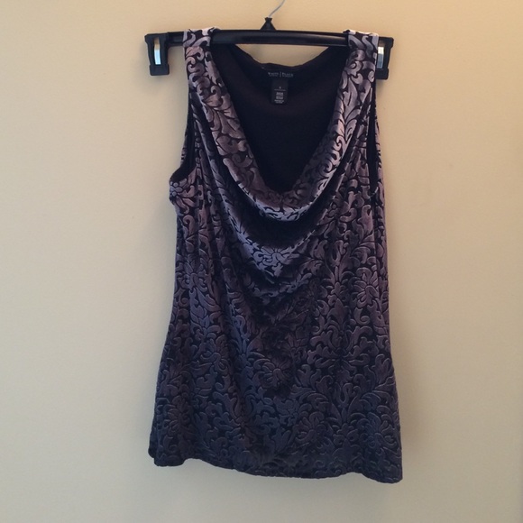 WHBM velvet cut out top