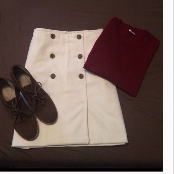 Banana Republic Button Front Flannel Skirt NWT - Picture 2 of 3