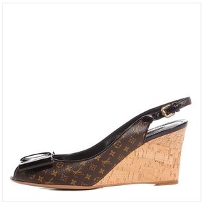 Authentic Louis Vuitton Rivoli wedges