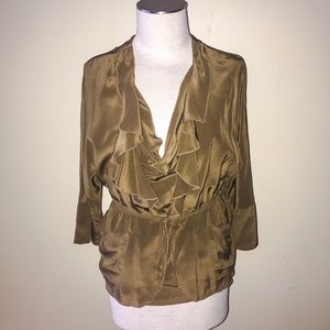 **SOLD** J. Crew Tie-Front Blouse