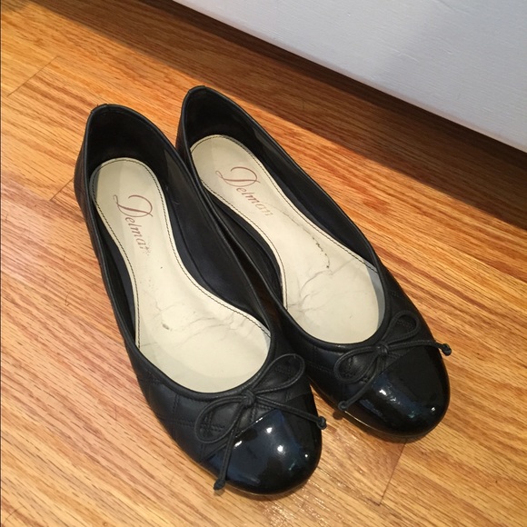 Delman quilted ballet flats