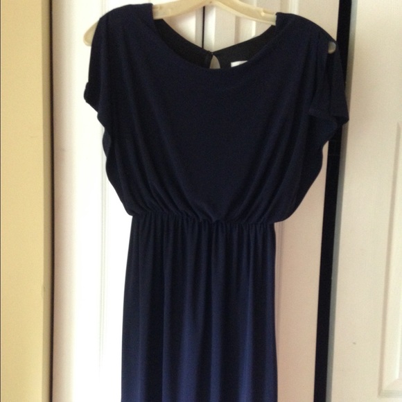 Navy open-back dress