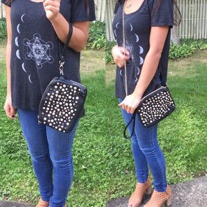 You're a stud! Edgy convertible crossbody clutch