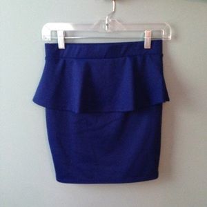 Bebe Peplum Bodycon Skirt
