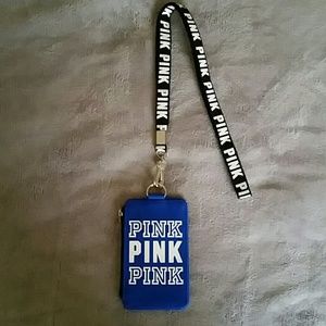 PINK lanyard+wallet