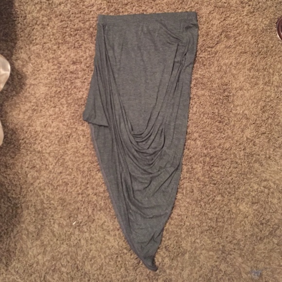 Dark grey asymmetrical skirt