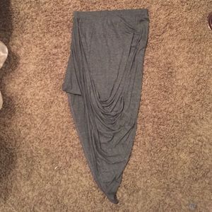 Dark grey asymmetrical skirt