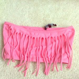 Pink dangle crop top/ bandeau