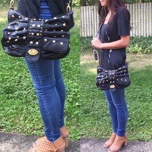 Black studded crossbody