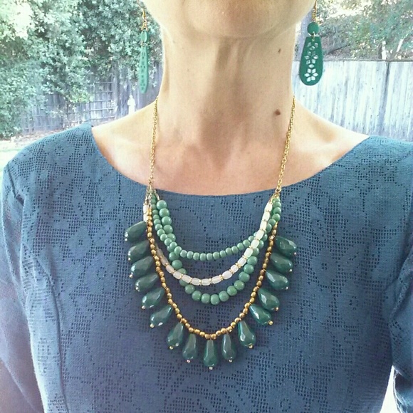 📘Mata Traders📘 Etta Necklace - Green - Picture 2 of 3