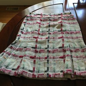 Chanel raspberry and cream skirt