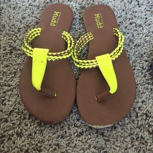 Stylish neon sandals