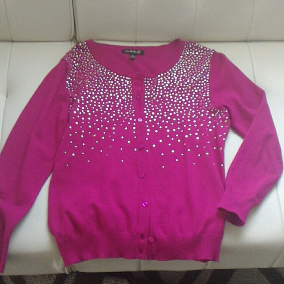 Gorgeous Fuscia/Magenta Bling Cardigan!