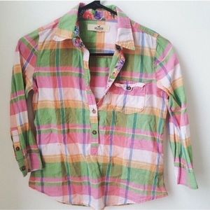 Plaid Hollister Top