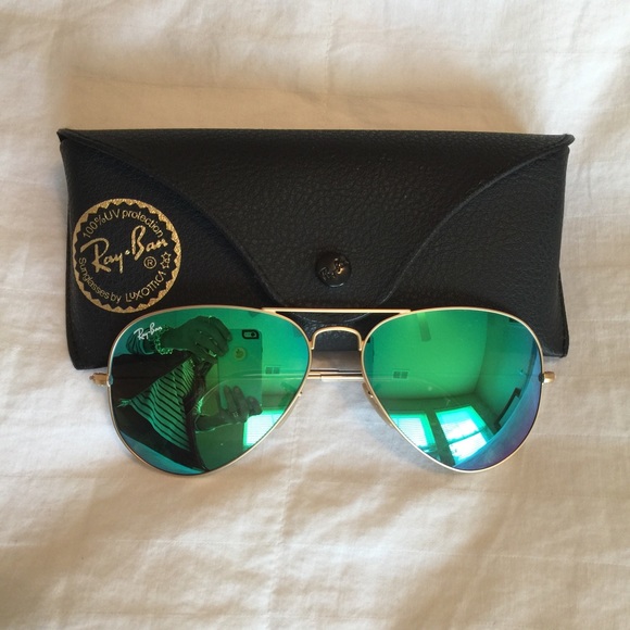 Green Ray Ban Aviators
