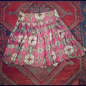 Gorgeous Oilily silk floral & leopard skirt