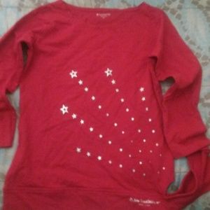 Red American gitl girl shirt