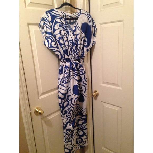 Blue and white jumpsuit