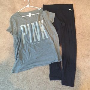 Victoria's Secret Pink shirt and legging set
