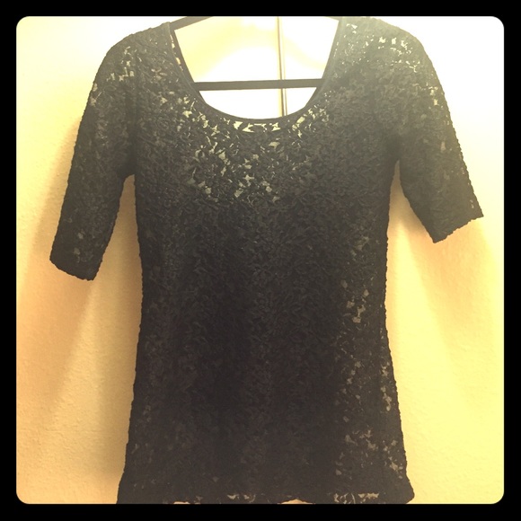 Black lace top
