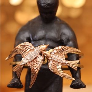 Anthropologie Rose Gold/Gold LoveBird Bracelet