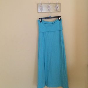 Turquoise cotton maxi skirt!