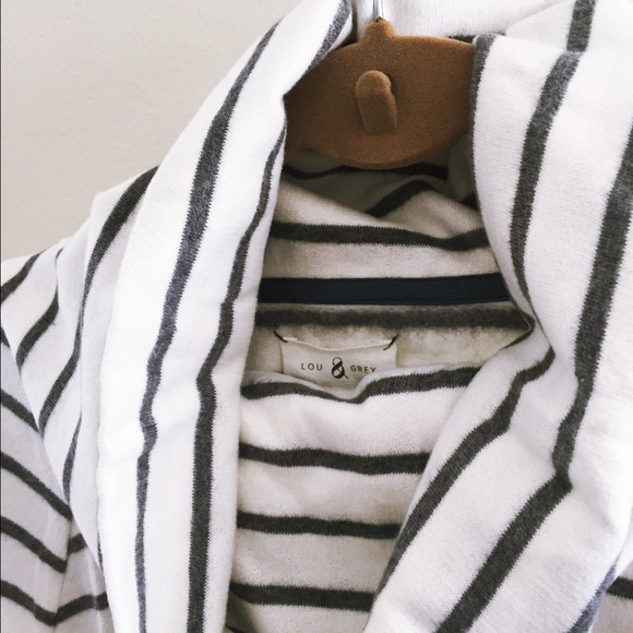 Lou & Grey (LOFT) striped cowl neck sweat shirt