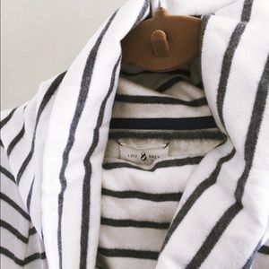 Lou & Grey (LOFT) striped cowl neck sweat shirt