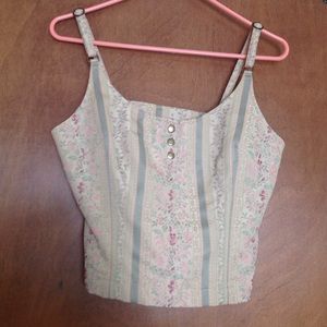 Womens crop top button up