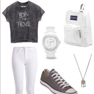 Jansport white backpack