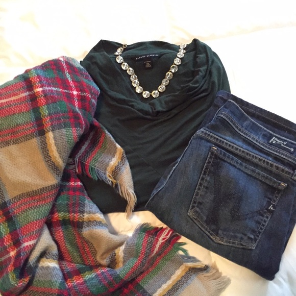 Green Cowl Neck Shirt