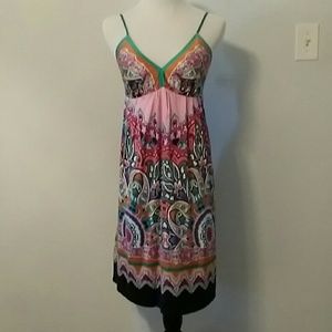 Beautiful multi color print dress.