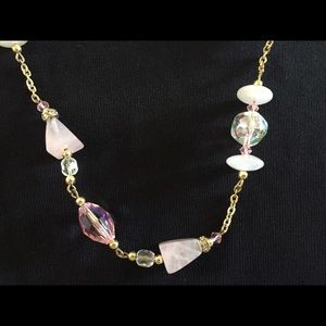 Pink Natural Stone Necklace