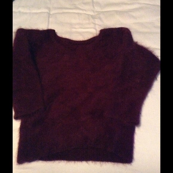 Wine colored Angora sweater