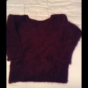 Wine colored Angora sweater