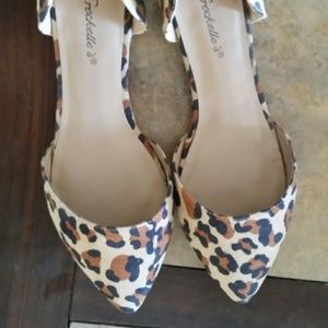 Leopard print flats
