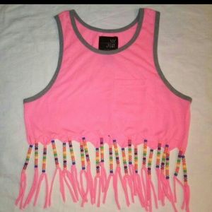 Pink crop tank