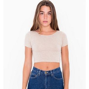 American Apparel Oatmeal Crop Top