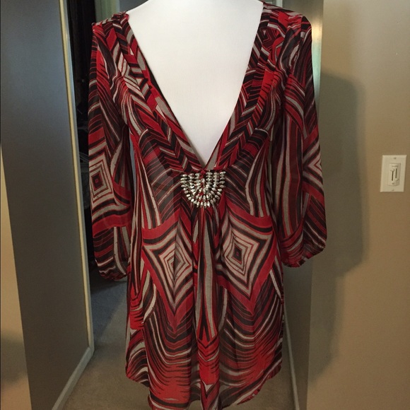 Express Jeweled Tunic Top