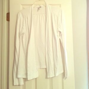 White cardigan!