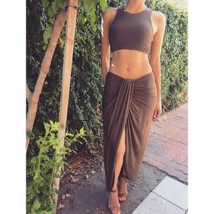 Army Green Two Piece Set